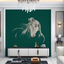 Unconstrained New Chinese Modern Decorative Painting Exhibition Hall Living Room Entrance Entrance Bedroom Bedside Study Aisle Mural