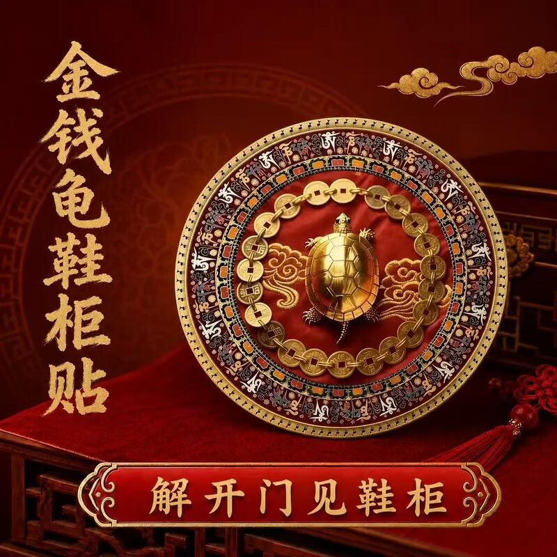 [Recommended by the Master] Shoe Cabinet Decoration Stickers with Money Turtle Design for the Side of the Entrance Door