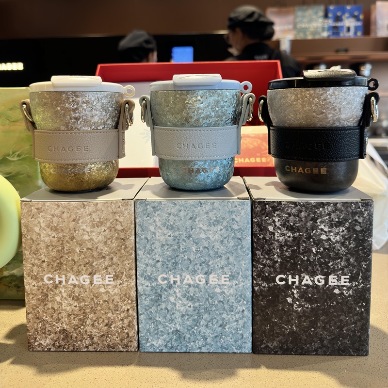 Bawang Cha Ji Genuine Merchandise Titanium Cup Coffee Cup Mini Lanyard Cup Sleeve Old Money Style Gift Water Cup High-End Cup