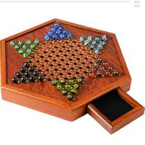 Checkers puzzle solid wood Go cat eyeball checkers adult beads chess multifunctional acrylic chess board table
