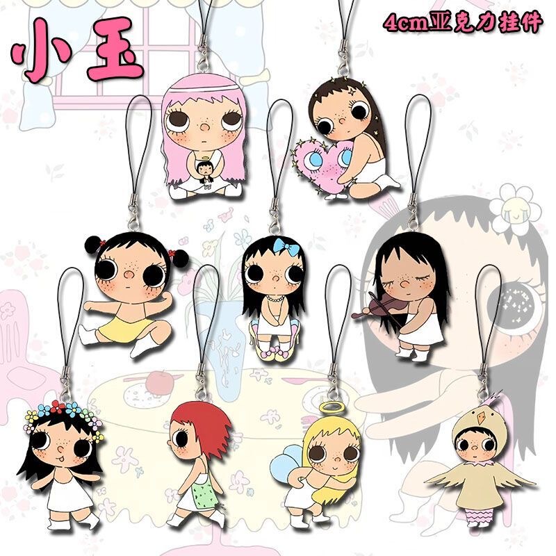 New Xiaoyuyu Acrylic Phone Chain Pendant, High-Value Cute Cartoon Accessory, Niche for Babies and Students