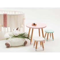 Bolin ins Nordic style handmade childrens room candy color round table kindergarten handmade learning table in stock