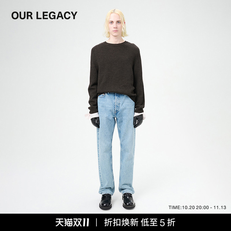 [Selected Special Offer] Our Legacy Men's First Cut Twill Light-Colored Jeans Vintage Straight-Leg Pants