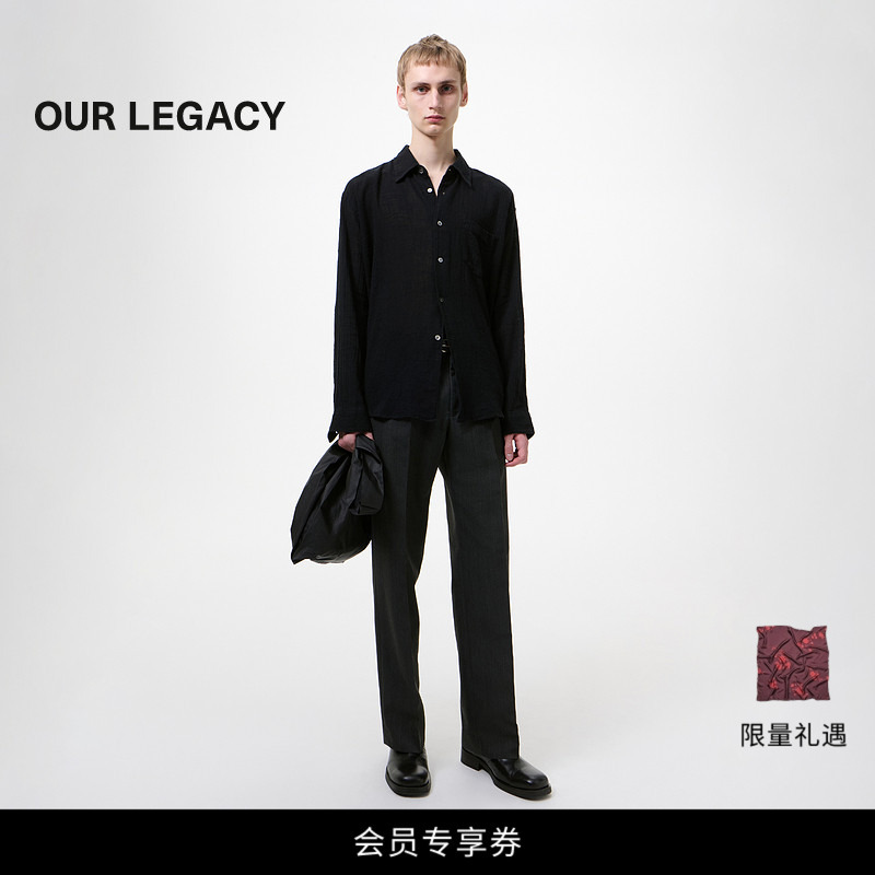 Our Legacy Men's Coco Shirt Black Shirt Thin Shirt Jacket Casual Long Sleeve Our Legacy Men's Coco Shirt Black Shirt Thin Shirt Jacket Casual Long Sleeve