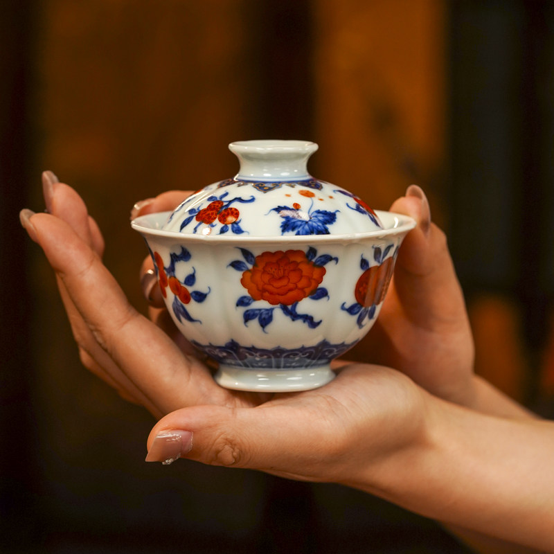 Tuan Kiln丨Compendium of Materia Medica Jingdezhen Ceramic Tea Set Series Master Cup Lid Bowl Pot Bearing Customized Tea Set