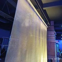 Metal mesh water curtain waterfall flowing water screen courtyard steel mesh water curtain large indoor partition wall stainless steel flowing water