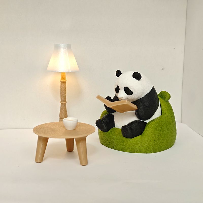 Warm and Cozy Mini Panda Home Decor for Desk or Office, Cute and Immersive Companion for Studying