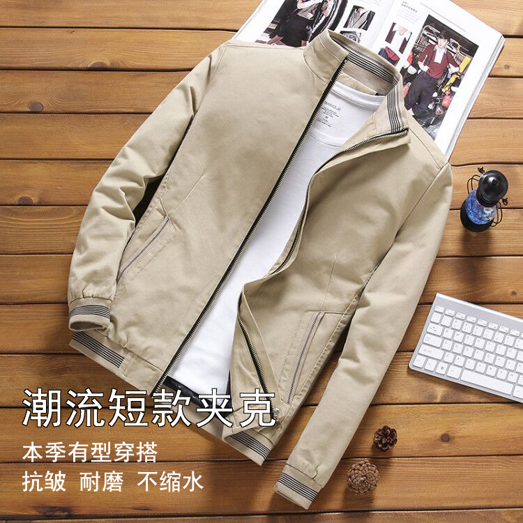 Áo khoác cotton nam giản dị cộng với nhung dày thanh niên nam áo khoác trung niên mùa đông bọ cạp mùa thu hoang dã và mùa đông thủy triều áo khoác đại bàng