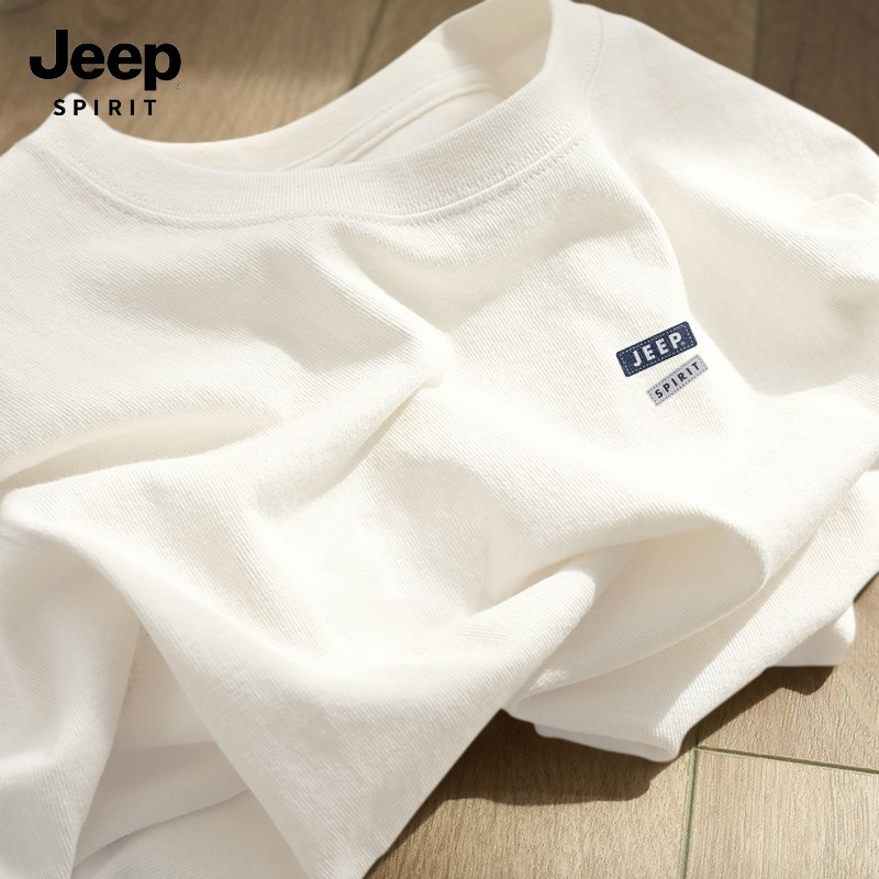 JEEP Джип белая футболка мужская с длинными рукавами из хлопка осенний топ мужской 2026 новый с надписью мужская внутренняя G