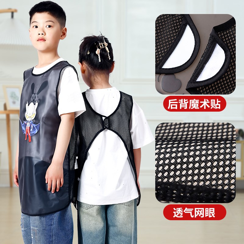 Children's waterproof apron g-style durable bib baby breathable painting clothes home brushing anti-oil custom LOG