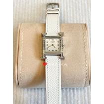 (Loluo Luxury Products) Spot H Hour Platinum Full Diamond 21 Dial Watch White Crocodile Strap Womens Watch