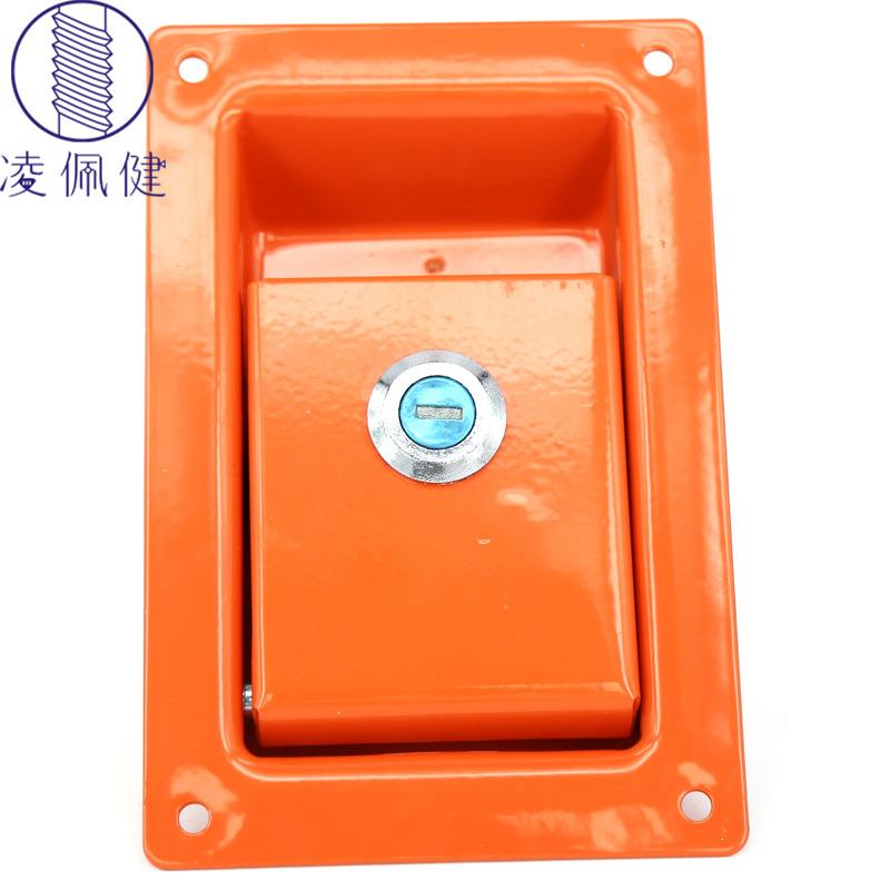 Direct sales flat handle lock iron road roller engineering vehicle cabinet lock chassis cabinet door lock