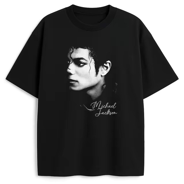 Michael Jackson Short-Sleeved Michael Jackson American High Street Printed Cotton Trendy T-Shirt Michael Jackson Short-Sleeved Michael Jackson American High Street Printed Cotton Trendy T-Shirt
