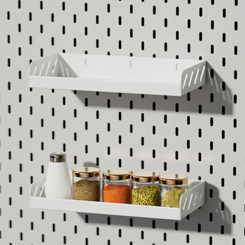 Perforated board accessories kitchen shelf hook t storage box hanging basket wall-mounted punch-free laminate shelf fixed