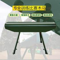 Manufacturer of wooden horse vault gymnastics training pommel horse school military training jump fitness training vault exercise equipment