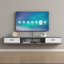 Suspended TV cabinet modern simple wall-mounted small apartment ultra-narrow cabinet home living room background wall decoration storage cabinet
