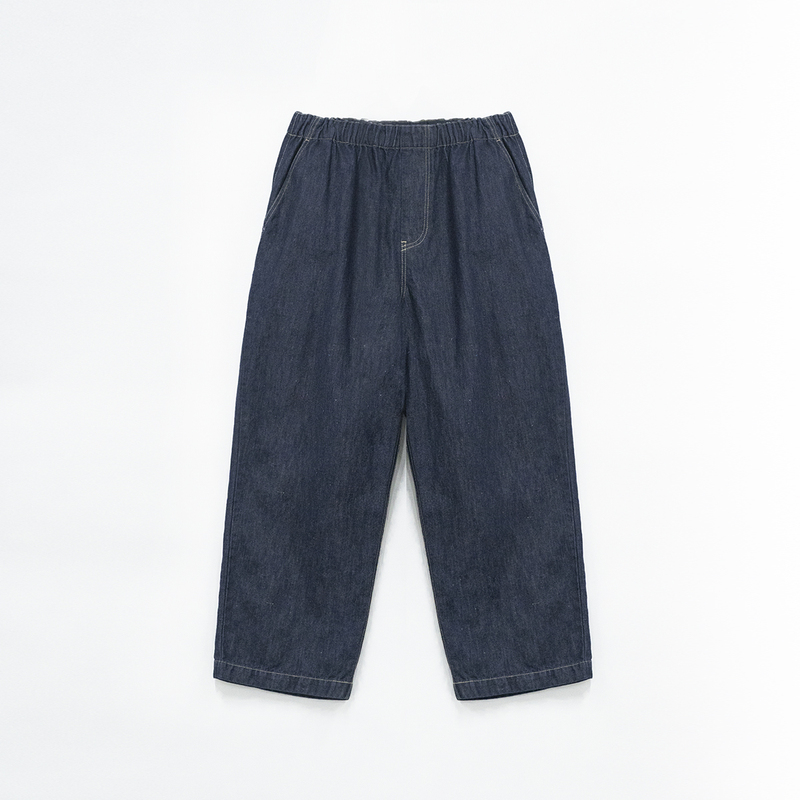 Ikigai Liu Xiyuan Style Vintage Imported Fabric Okayama Drawstring Elastic Waist Straight-Leg Jeans