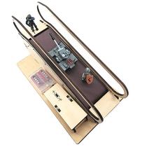 Escalator hand-operated house transport supermarket step belt childrens ladder conveyor belt lift toy elevator