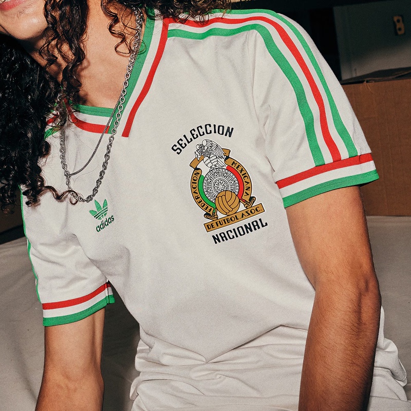 Ross Sports Authentic Adidas Mexico 1985 Away Replica Retro Short Sleeve Trendy Jersey It7759