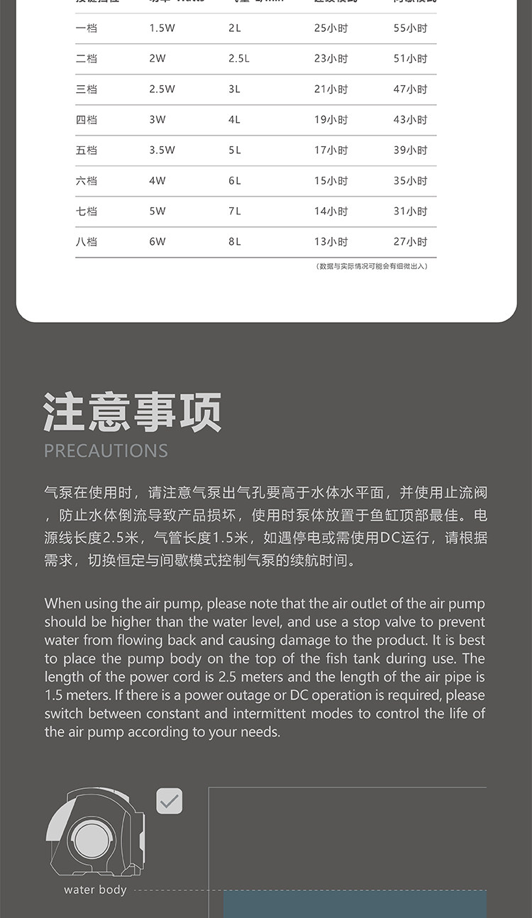 尼克斯NXY 大气量超静音氧气泵增氧泵家用充电鱼缸交直流养鱼专用 detail 19
