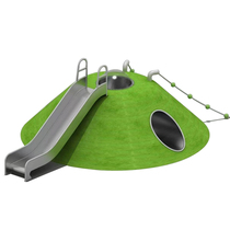 Outdoor stainless steel drilling flat slide childrens tunnel climbing park scenic playground equipment gallery frame customization