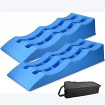 Wheel storage belt bag RV three-slope S-level plastic car RV parking device inclined step storage tire pad
