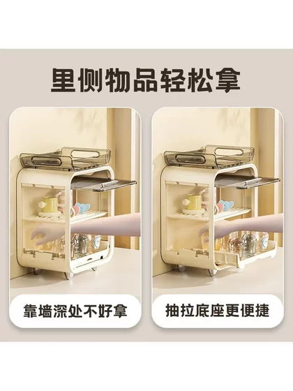 奶瓶收纳架婴儿桌上卧室家用沥水架宝宝餐具多功能杯子防尘置物柜