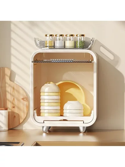 奶瓶收纳架婴儿桌上卧室家用沥水架宝宝餐具多功能杯子防尘置物柜