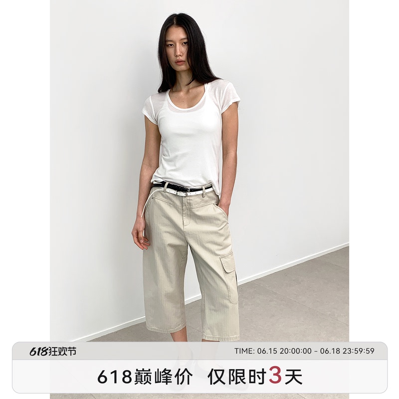 Unvvork Washed Workwear Unisex Casual Pocket Cropped Pants Unvvork Washed Workwear Unisex Casual Pocket Cropped Pants