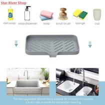 Kchen Silicone Soap Holder Sink Tray Sponge Tray Bathroom