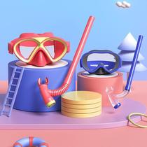 Swimming goggles for boys and girls childrens waterproof goggles swimming and diving goggles snorkel semi-dry snorkeling equipment