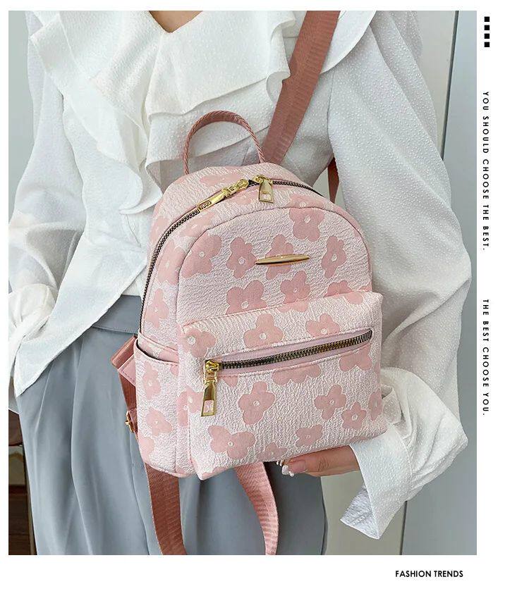 рюкзак pu leather shoulder mini small backpack multi-function ladie No brand