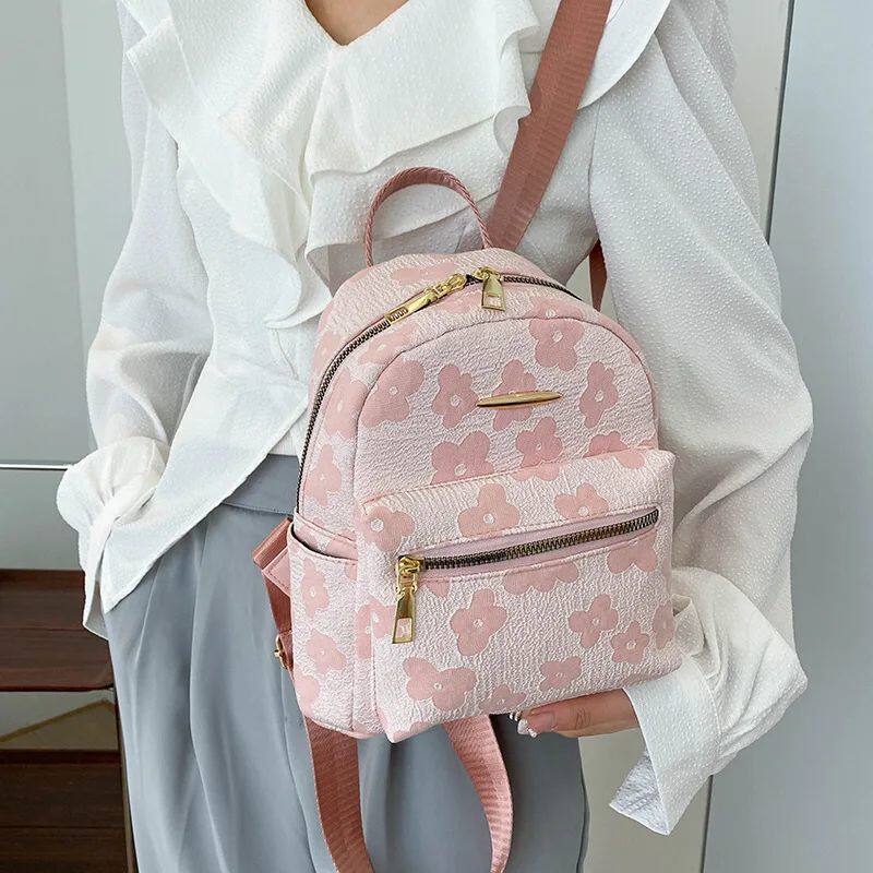 рюкзак pu leather shoulder mini small backpack multi-function ladie No brand