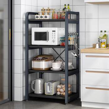Kitchen storage rack floor-standing multi-layer microwave rack supplies household comprehensive multi-functional oven storage rack