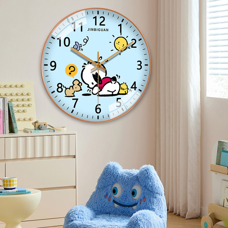 2025 New Cartoon Children's Room Bedroom Wall Clock Living Room Home Quartz Clock Simple Silent Clock Wall Watch Clock