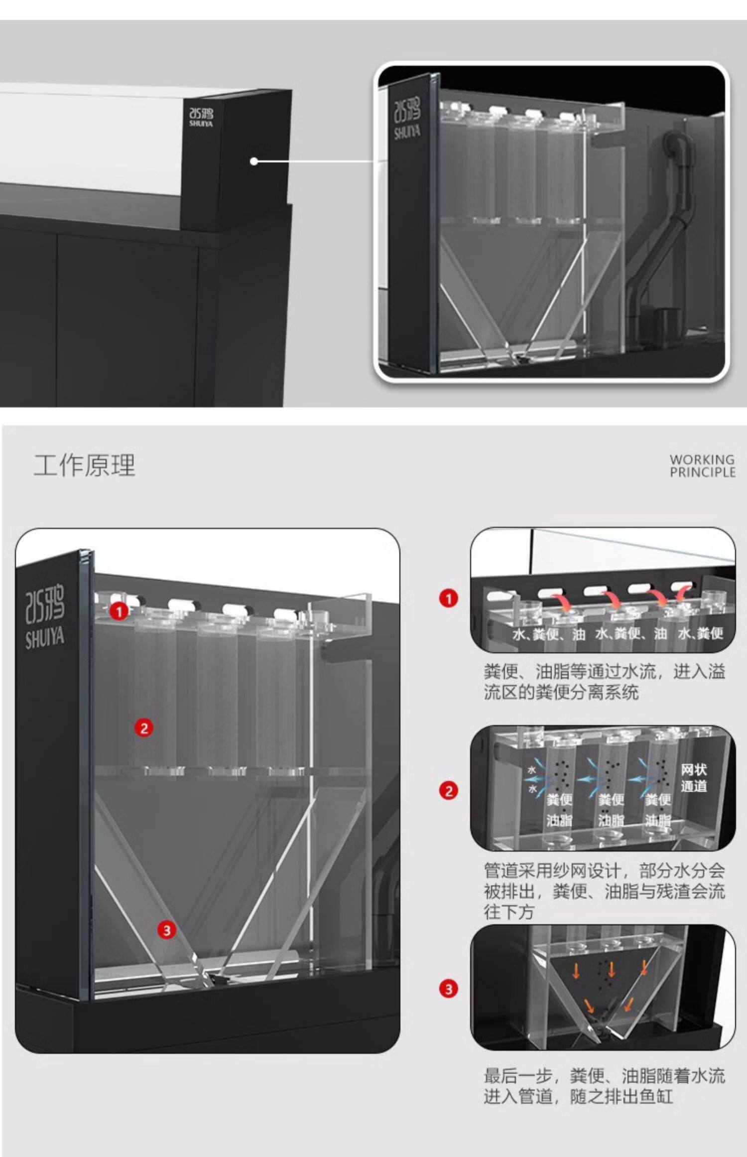 水鸦鱼缸金鱼缸客厅大型底滤兰寿缸水草缸五面金晶超白玻璃免换水 detail 24