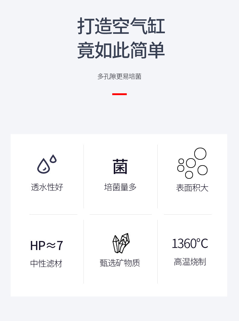 满堂鸿鱼缸滤材净水石硝化细菌培养屋石英环状结构中空高温烧制 detail 8