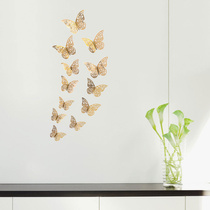 3D hollow butterfly wall stickers childrens room decoration stickers wall home decoration gold DIY matching butterfly stickers