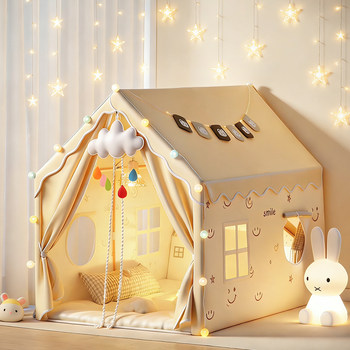 Kole Bear Children's Tent Indoor Girl's Princess House Castle Room Baby Playhouse Secret Base for Girls to Play