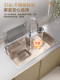 316L Maternal and Infant-Grade Japanese-Style Kitchen Sink, Large Single-Slot Thickened Stainless Steel Dishwashing Basin, Household Under-Counter Sink