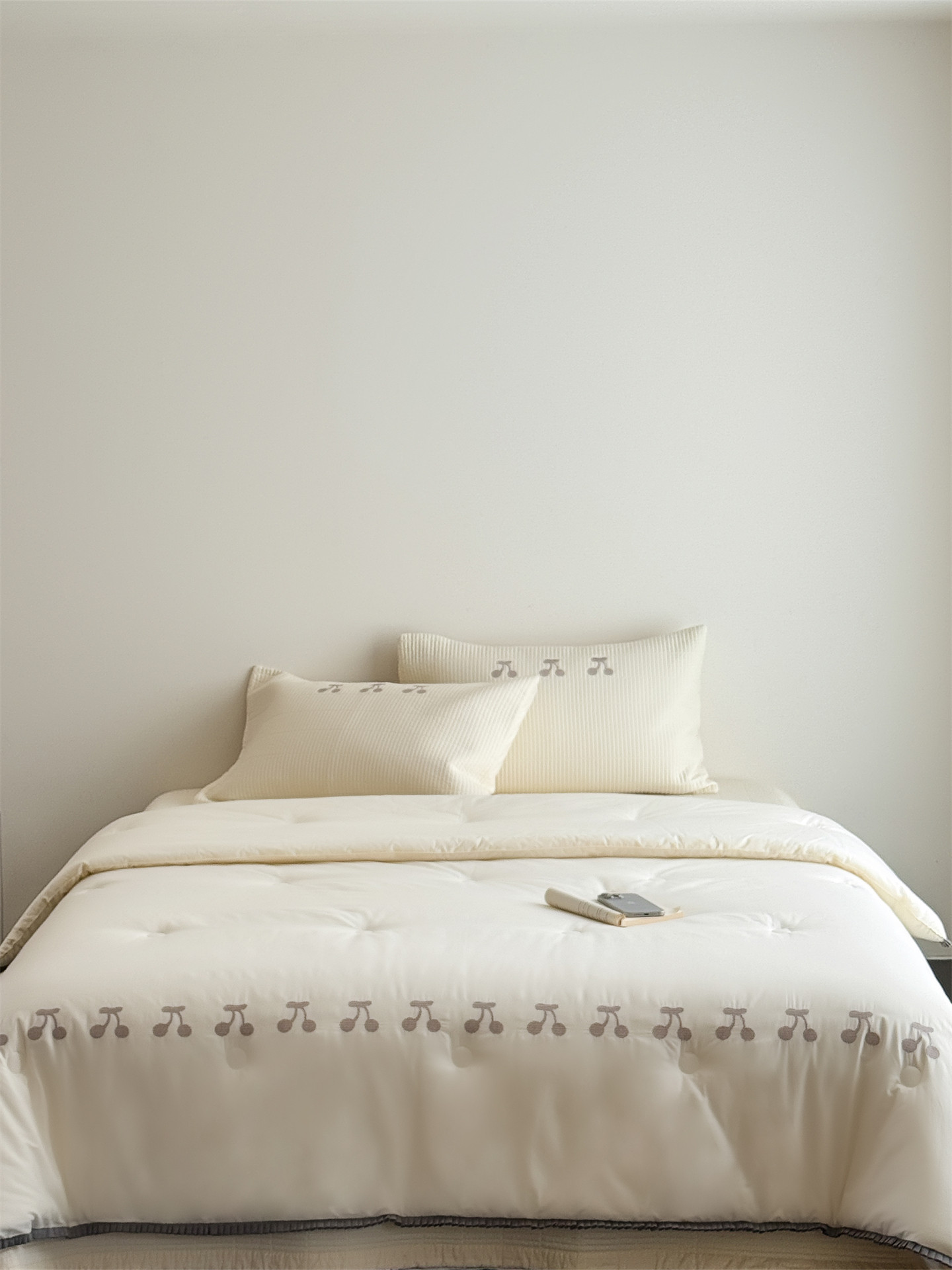 Корейский 大鹅 хлопковый комплект покрывала с вышивкой вишни 3 предмета ins стиль с кружевом мягкое теплое одеяло весна-осень