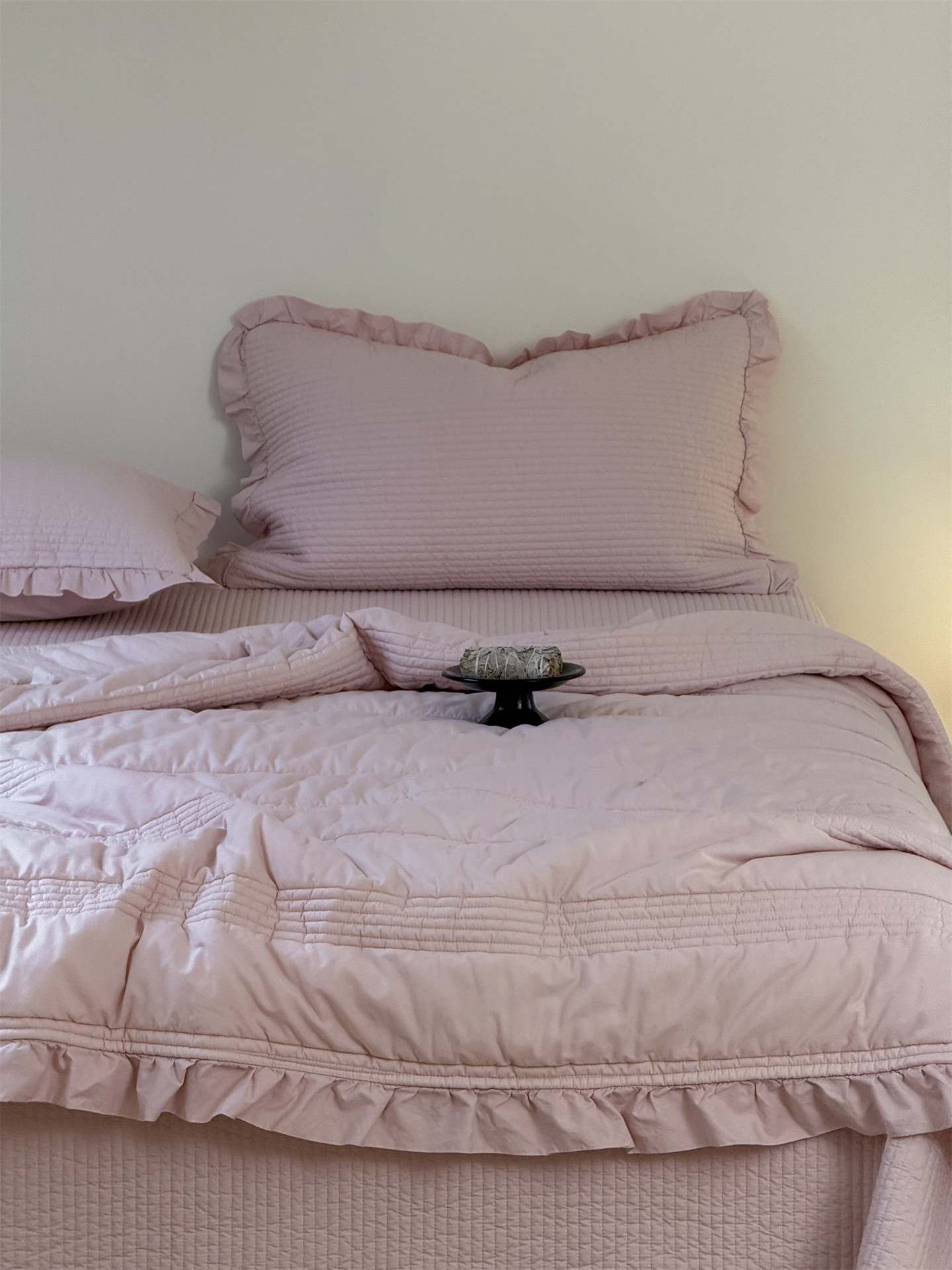 Корейский комплект постельного белья из чистого хлопка 60 нитей, простой однотонный покрывал трех предметов, свежее стеганое одеяло четыре предмета