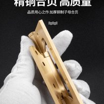 Manufacturers 2-piece copper hinges 4-inch mother-in-law hinges solid wood door loose-leaf thickened bearing folding door heavy-duty hinges