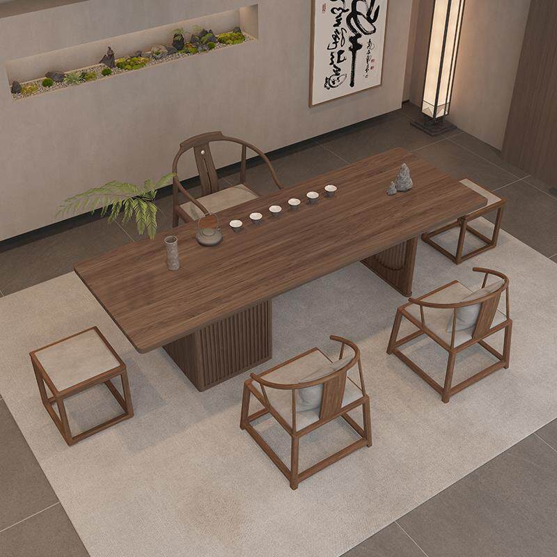 新中式实木茶桌椅组合为何成为现代家居装饰的新宠？-茶台茶桌-淘宝好物网