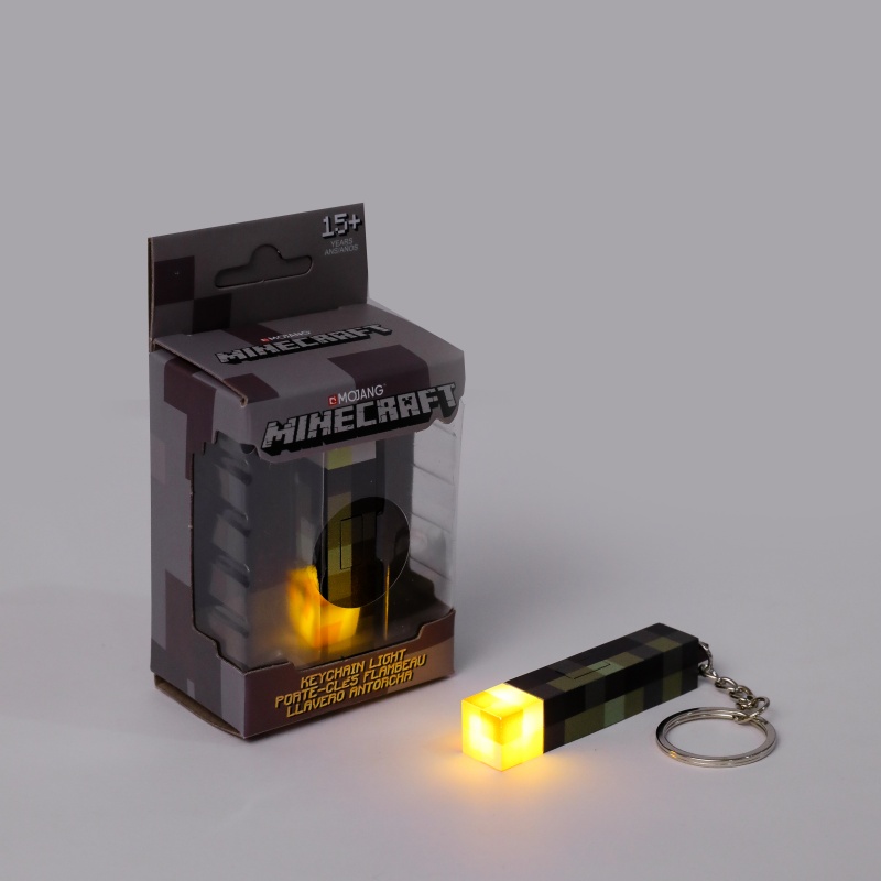 MC Minecraft トーチキーホルダー周辺ミニトーチ発光モデルおもちゃ不滅のトーテムスクールバッグペンダント