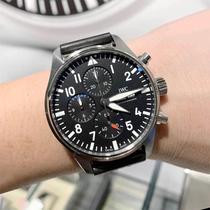 (Loluo Luxury) Certificate Box 98 New Mens Watch Pilot Black Face Automatic Swiss Watch IW3780