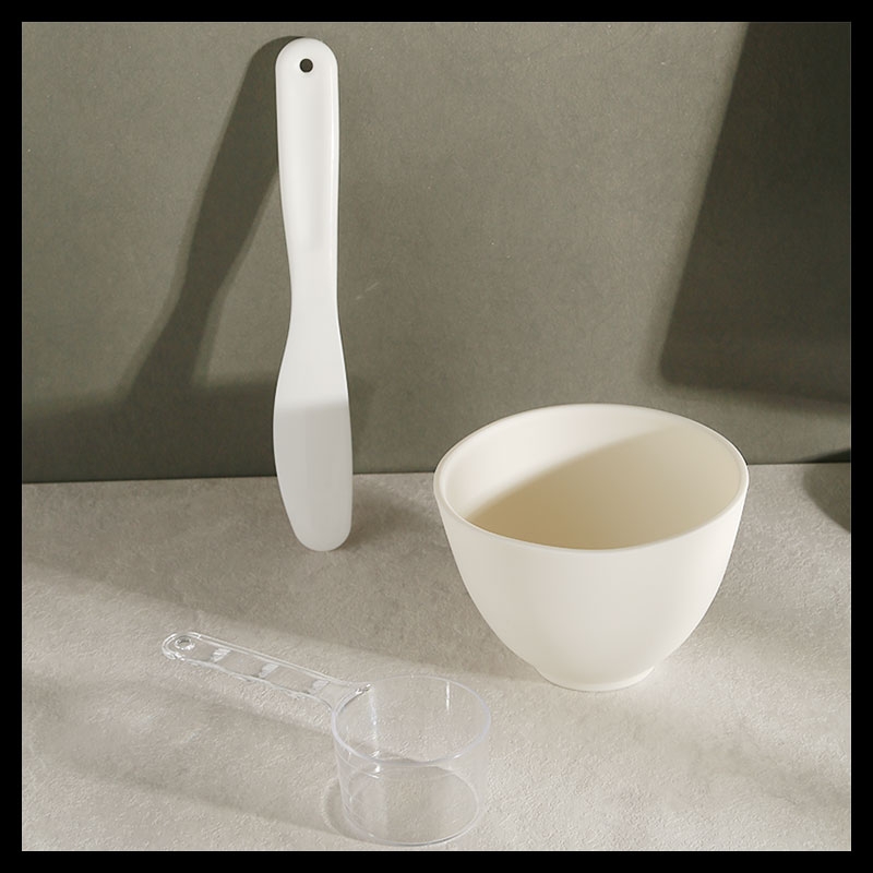玛品Mapping硅胶面膜碗3件套水疗调搅拌棒家用化妆美容院专用 T15 （乳白色）