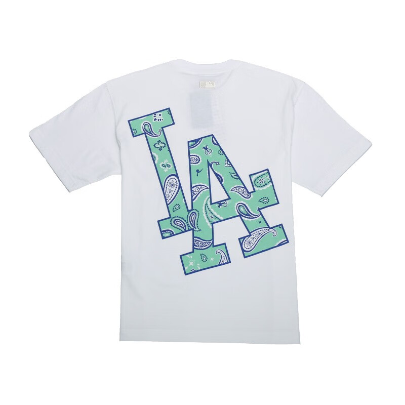 MLB官方 男女情侣立体刺绣logo腰果花短袖休闲潮 3ATSI0333短袖