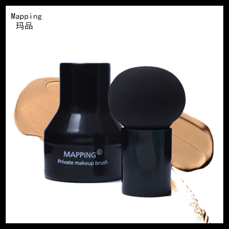 玛品萌物 圆头小蘑菇头化妆粉扑气垫BB干湿两用T05 单只装 黑色