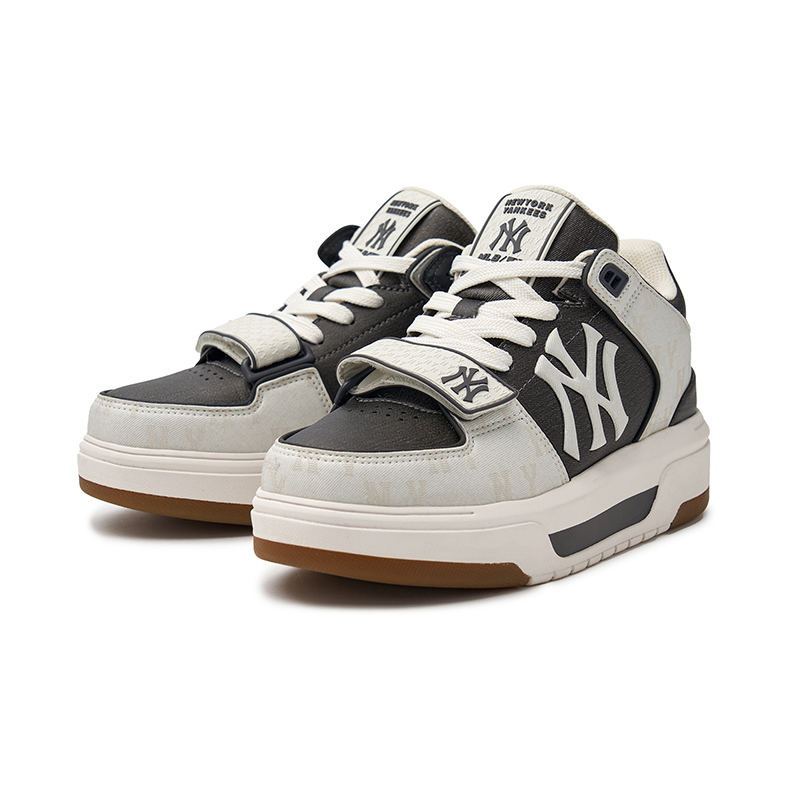 【正品保证】MLB官方情侣复古老花仿牛仔学长鞋拼接厚底运动鞋24秋季新款SXCHL